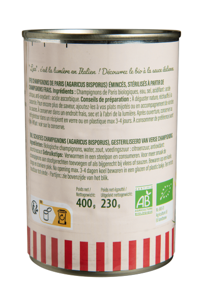 Champignons de paris émincés bio - 2